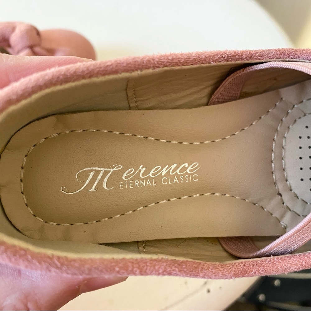 Merence Toddler Girl Ballerina Flats Mary Janes Dusty Pink Size 26 (Toddler 9) - Picture 6 of 7